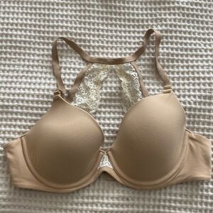 Soma Embraceable Lace Racerback Bra 34C Full Coverage Adjust Straps